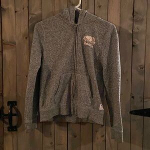 Grey and white the spotted roots sweater